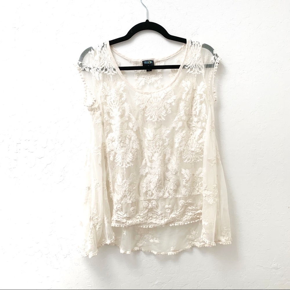 Olian Lace Maternity Top